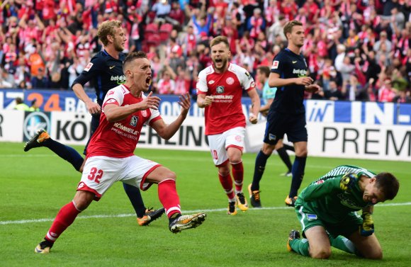 Beim 1:0-Hinrundensieg gegen Hertha BSC erzielte Pablo De Blasis den einzigen Treffer per Foulelfmeter.