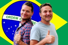 Alles gut am Zuckerhut: Martin & Pit wären gerne noch länger geblieben.