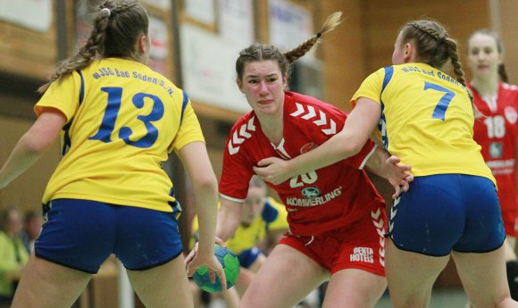 Am Sonntag gibt es in der Waldsporthalle für Melanie Grawe (Mitte) und die FSG Mainz 05/Budenheim ein Wiedersehen mit der wJSG Bad Soden. Allerdings nicht als Gegner, sondern als mögliche Schützenhilfe für den Einzug ins DM-Viertelfinale.