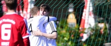 Im Heimspiel der vorigen Saison rettete Jonas Eichbladt (r.) dem SV Gonsenheim das 2:2 gegen die TSG Pfeddersheim.