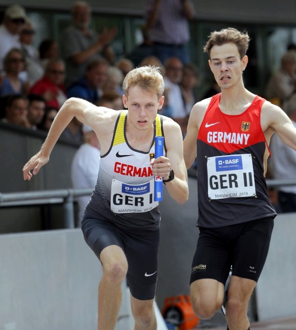 Seine Leistung im Mannheimer Staffelrennen sicherte Fabian Bürckel (l.) den Platz im WM-Team.