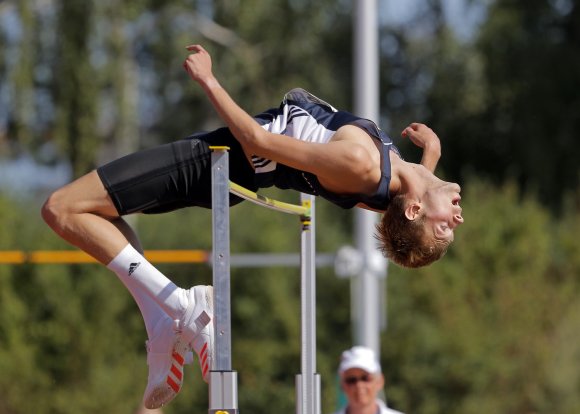 Ordentlich gefloppt: Tomas Janda gewann in Rostock DM-Bronze.