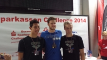 Silber für Kevin Wedel (l.) und Bronze für Michel Ziemann (r.) gab es über 200 Meter Lagen. Es gewann der Heidelberger Philip Heintz.