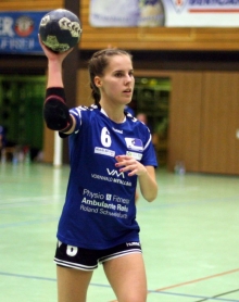 Sophie Weber ist in beiden Aktivenmannschaft der Sportfreunde im Einsatz und war gegen das Oberliga-Spitzenteam der HSG Hunsrück beste Werferin der Mannschaft von Dirk Rochow.