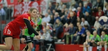 Larissa Platen versenkte eine ihrer zwei Siebenmeter und kam auf die höchste Trefferzahl im Mainzer Team, musste wegen ihrer dritten Zwei-Minuten-Strafe aber die letzte Viertlstunde von der Tribüne aus zuschauen.