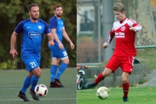 Duell der zwei -männer: Peter Staegemann (Fortuna, l.) und Yannick Lehmann (SVW) stehen sich am Sonntag am vorletzten Bezirksligaspieltag des Jahres im Spitzenspiel gegenüber.