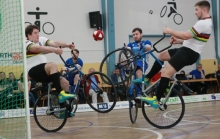 Beim MVB-Preis ging es für Janis Stenner (2.v.r.) und Moritz Rauch gegen den RMC Sten 1; am Samstag gastiert die Zweite Mannschaft der Franken in Hechtsheim.