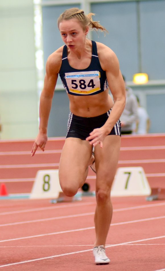 Gianina Gartmann tritt in Leipzig über 60 Meter, 60 Meter Hürden und mit der Staffel an.