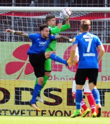 Finn Dahmen will diesmal garantiert nicht wieder drei Tore kassieren, wie in den jüngsten beiden Begegnungen mit den Saarländern.