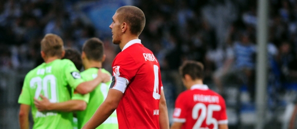 Drei Tore gegen den MSV Duisburg geschossen und doch verloren: Kapitän Damian Roßbach und seine 05-Kollegen verließen den Bruchweg am Mittwochabend als Verlierer.
