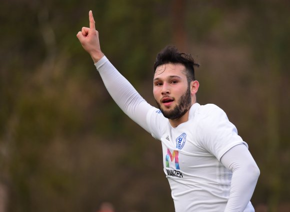 Ibrahim Yilmaz brachte die Gonsenheimer gegen die TuS Marienborn mit 1:0 in Führung.