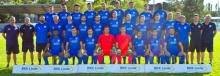 Der Kader des TSV Schott Mainz für die Saison 2019/20, hinten v.l.: Kotrainer Jörg Wahlen, Ali Bülbül, Felipe Bergmann, Constantin Leinhos, Marco Senftleben, Janek Ripplinger, Jonas Raltschitsch, Giorgio del Vecchio, Raphael Assibey-Mensah. Mitte v.l.: Betreuer Robert Watters, Manager Till Pleuger, Trainer Sascha Meeth, Teammanager Klaus Bauer, Christian Hahn, Nicklas Schlosser, Konstantin Fring, Manuel Schneider, Yannick Rinker, Leon Kern, Michael Kohns, Lars Hermann, Torwarttrainer Eric Strubel, Kotrainer Bernd Bangel, Physiotherapeut Johannes Peter, Betreuer Dieter Senftleben. Vorne v.l.: Yoel Yilma, Meikel Melament, Johannes Gansmann, Tim Hansen, Jan-Niklas König, Dennis Desousa Oelsner, Yasuhiro Goto, Marcel Heeg.