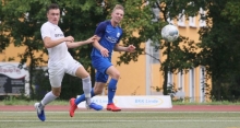 Leon Kern hatte gegen den FC Karbach gute Aktionen in der Offensive und holte auch den Elfmeter zum vorübergehenden Ausgleich heraus.