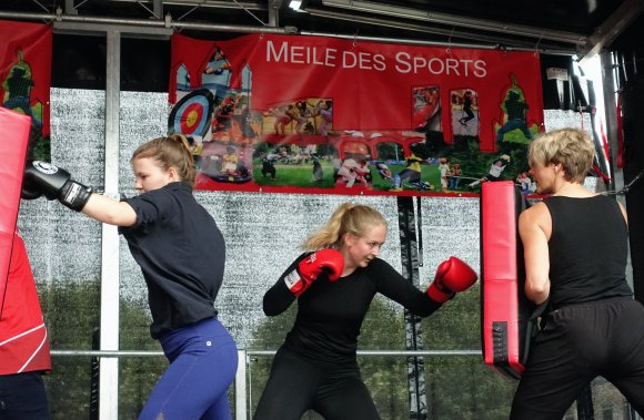 Auszüge aus seinem Trainingsprogramm präsentierte der Box-Club Mainz.