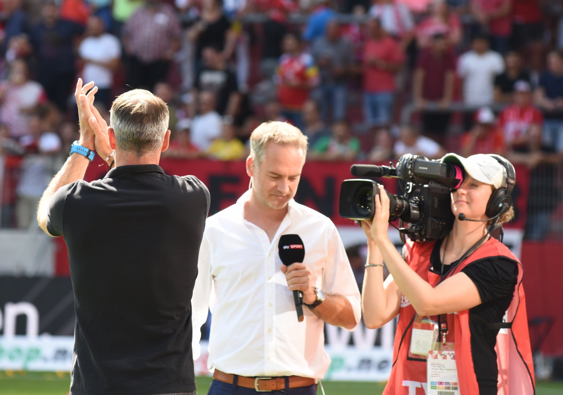 Marco Rose freute sich über den herzlichen Empfang durch die Mainzer Fans...