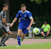 Rechtsverteidiger Sascha Szep trug auch im Pokalspiel gegen den SV Morlautern die Kapitänsbinde der TSG, da erneut weder Nils Krämer noch Felix Rentschler in der Anfangself standen.