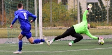Lukas Helbach hatte in der 14. Minute die größte Chance zur Bretzenheimer Führung auf dem Fuß, Phönix-Torwart André Lacroix fischte sich den Ball.