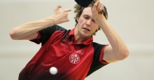 Simon Berglund sorgte mit seinem 3:2 gegen Pavel Platonov, den erfolgreichsten Spieler die Liga, für den Wendepunkt...