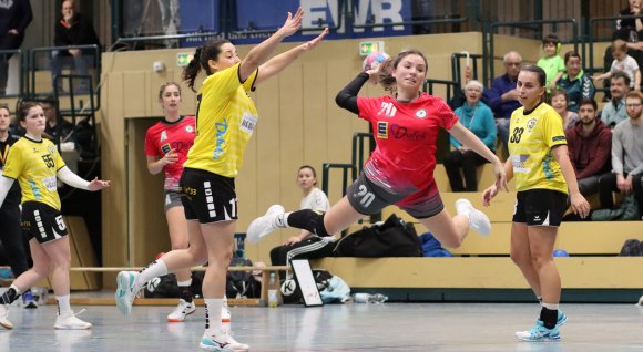Lara Sagner erzielte für den TV Bodenheim gegen den VTV Mundenheim die meisten Tore. Von ihrer Linksaußenposition und der Siebenmeterlinie addierten sich neun Treffer.