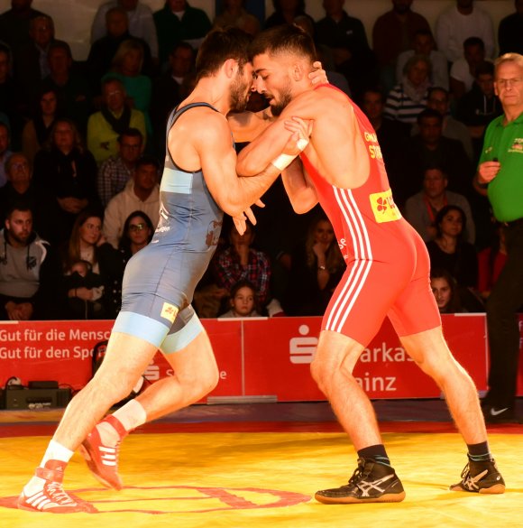 Eldaniz Azizli (r.) gewann in Rom EM-Bronze, Dogus Ayazci scheiterte in der Trostrunde.