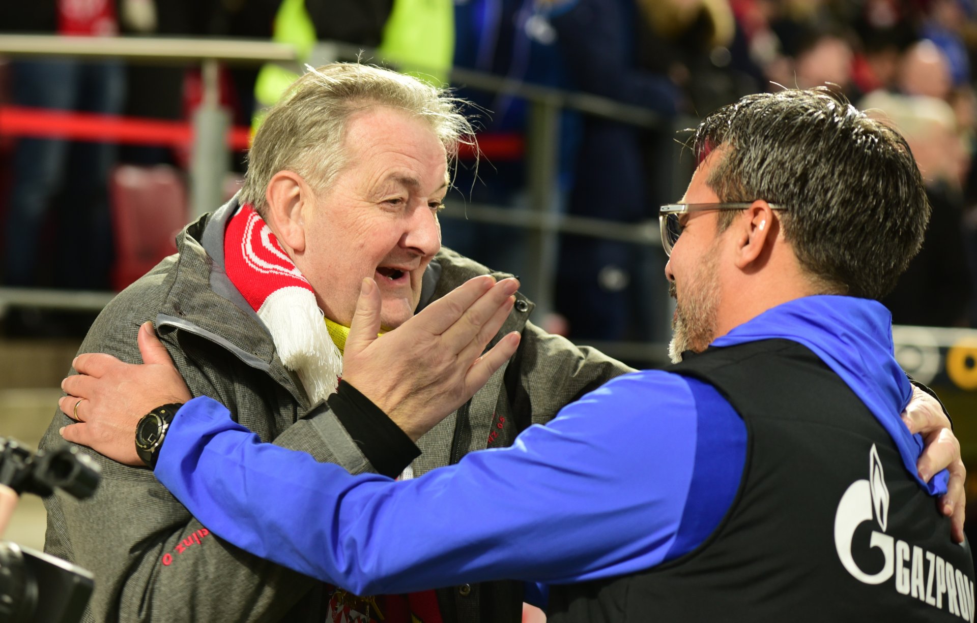 Alte Bekannte: Klaus Hafner war Stadionsprecher des FSV Mainz 05, als der heutige Schalker Trainer David Wagner von 1991 bis 1995 am Bruchweg in der Zweiten Liga kickte.