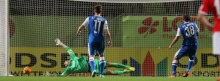 Darauf kam es nicht mehr an: Marcel Ziemer erzielte in der Nachspielzeit das 0:2.