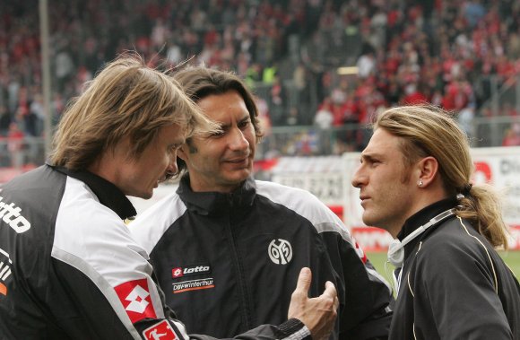 ...und im April 2007 mit Stephan Kuhnert und Zeljko Buvac, als er mit Bayer Leverkusen am Bruchweg weilte. Zur nächsten Saison wechselte der Ukrainer nach Liverpool.