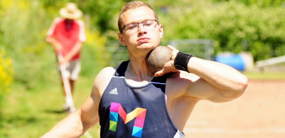 Die Kugel stieß Severin Zentgraf 13,86 Meter weit.