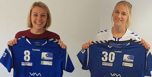 Die letzten Neuzugänge bei Frauen-Oberligist Sportfreunde Budenheim: Rechtsaußen Carla Schurich (l.) und Kreisläuferin Annika Neurath.