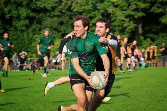 Rugbynationalspieler Nicolas Pairet (vorne), hier gegen den RC Aachen, konnte bei seinem Comeback nach monatelanger Verletzungspause die knappe Niederlage des RCM in Bonn nicht verhindern.