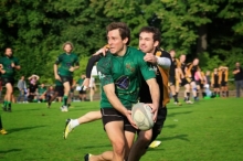 Rugbynationalspieler Nicolas Pairet (vorne), hier gegen den RC Aachen, konnte bei seinem Comeback nach monatelanger Verletzungspause die knappe Niederlage des RCM in Bonn nicht verhindern.