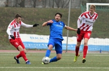 Abwehrchef Jonas Raltschitsch (M.) war der überragende Schott-Akteur im Spiel gegen den FC Gießen...