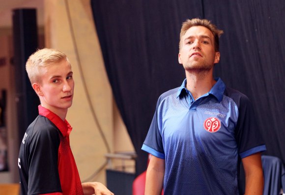 Tomasz Kasica (r.) plant bereits die nächste Tischtennissaison. Ob Cedric Meissner (l.) noch zur Verfügung stehen wird, ist offen.