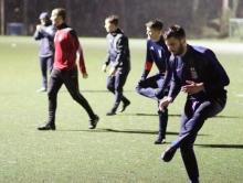 Paul Poseck (vorne) und seine Kollegen der TSG Bretzenheim 46 dürfen seit dieser Woche wieder gemeinsam ihrem Sport nachgehen.