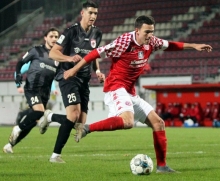 Romario Roesch musste im Januar gegen den FC Gießen bis in die Schlussminuten hinein um den eingeplanten Heimsieg gegen den FC Gießen zittern.