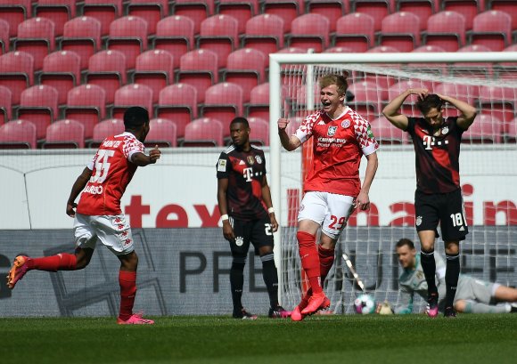 Zweieinhalb Minuten benötigte Jonathan Burkardt, um den FSV Mainz 05 gegen die Bayern in Führung zu bringen.