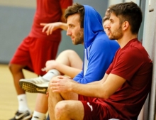 Das Trainerduo der Bretzenheimer Futsaler: Christian Wölfelschneider (r.) und Marcus Ningesser.