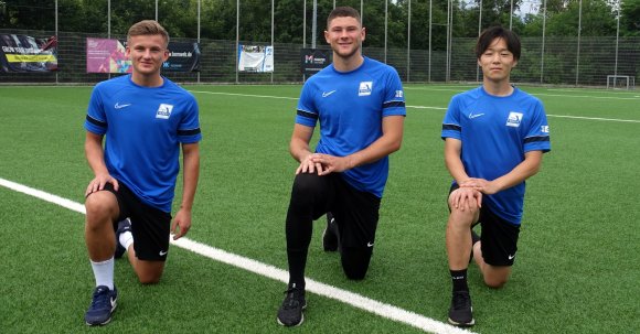 Neu beim TSV Schott und in der Regionalliga (v.l.): Paul Sapper,  Jonas Weyand und Sho Sannomiya.
