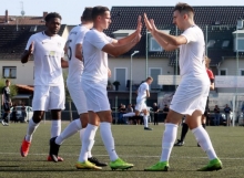 Es gibt wenig Anlass daran zu zweifeln, dass der VfB Bodenheim (v. l. Andrey Ribeiro, Calvin Faßnacht, Jared Lidy und Norman Loos) auch in der neuen Saison wieder wesentlich häufiger gewinnen als verlieren wird.