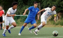 Der FC Basara, hier mit Rei Okada (l.) und Yuya Okuda (r.) im gewonnenen Vorbereitungsspiel bei der TSG Bretzenheim 46, hat in den Tests ermutigende Ergebnisse erzielt.