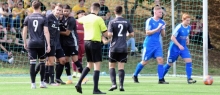 Sieben Minuten waren gespielt, als die Finther sich über das 1:0 freuten.