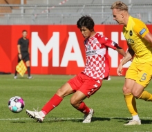 Kaito Mizuta schockte den SSV Ulm 46 mit dem Führungstor der Mainzer U23 in der Nachspielzeit.