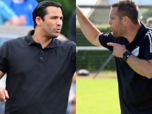 Erwarten ein intensives Derby: SVG-Trainer Anouar Ddaou (l.) und sein Binger Kollege Thomas Eberhardt.