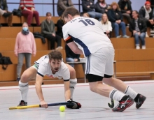 Die Kurzen Ecken und der TSV Schott Mainz (v.l. Chris Franik und Alexander Hemmersbach), das war auch in Hanau ein Thema. Zwei von sechs lautete die schwache Bilanz diesmal.