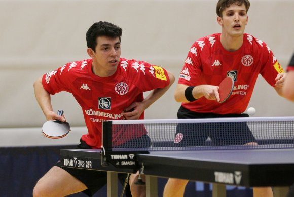 Talha Yigenler (l.) gewann sein Doppel mit Luka Mladenovic und punktete auch im Einzel.