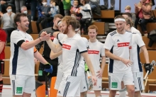 Bereits 78-mal durfte Kapitän Alexander Hemmersbach (l.) in der Hallensaison sich selbst oder einem Teamkollegen zu einem Treffer gratulieren. 