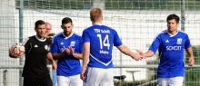 Als Einheit auftreten und auswärts siegen: Das ist am Sonntag die Aufgabe für (v.r.) Marlus Kreuz, Preston Zimmerman, Can Özer und den TSV Schott Mainz.