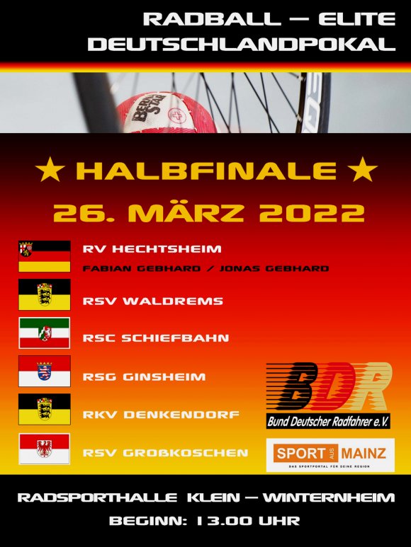 Mit der Partie des RV Hechtsheim gegen die RSG Ginsheim geht es in Klein-Winternheim los. Statt des RSV Großkoschen ist der SV Nordshausen dabei.