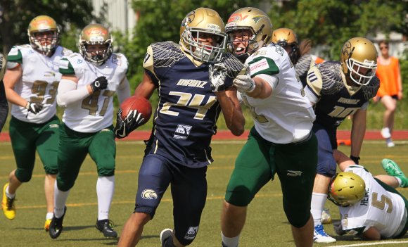 Das war's vermutlich schon mit der Meisterschaft: Gegen die Montabaur Fighting Farmers kamen die Mainz Golden Eagles unter den Trecker.