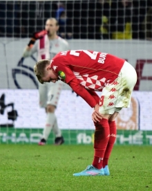 Jonathan Burkardt konnte in Hoffenheim keine Viertelstunde lang mitwirken, hatte aber früh zwei Großchancen auf dem Fuß.